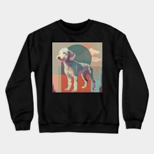 Bedlington Terrier in 70's Crewneck Sweatshirt